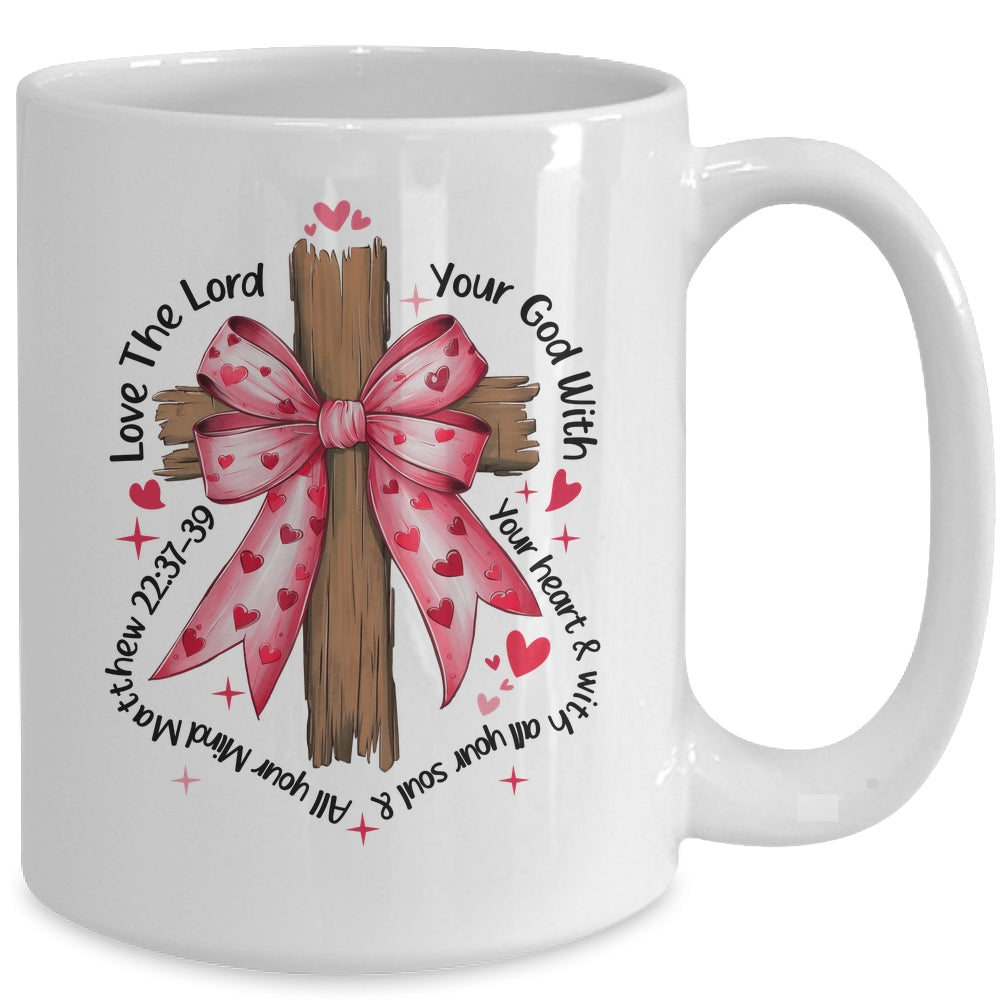 Coquette Valentine Jesus Valentine Bow Bible Verse Valentine Mug | teecentury