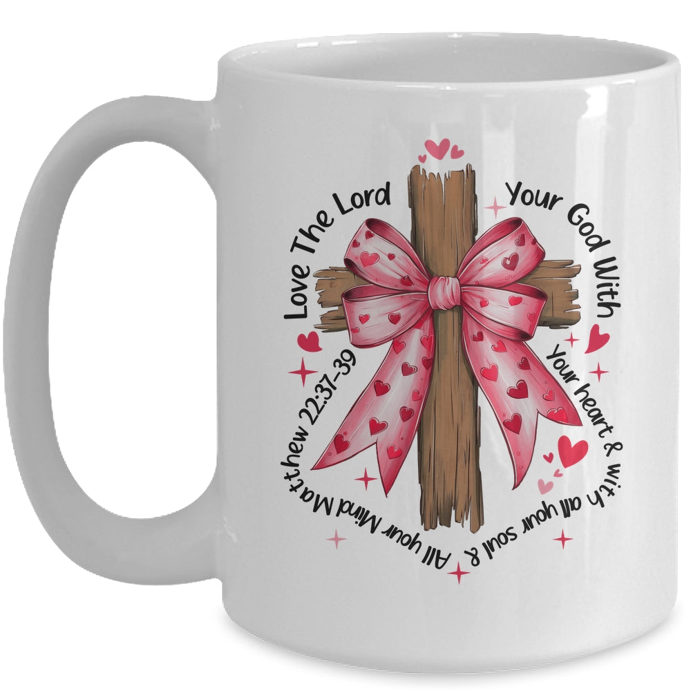 Coquette Valentine Jesus Valentine Bow Bible Verse Valentine Mug | teecentury