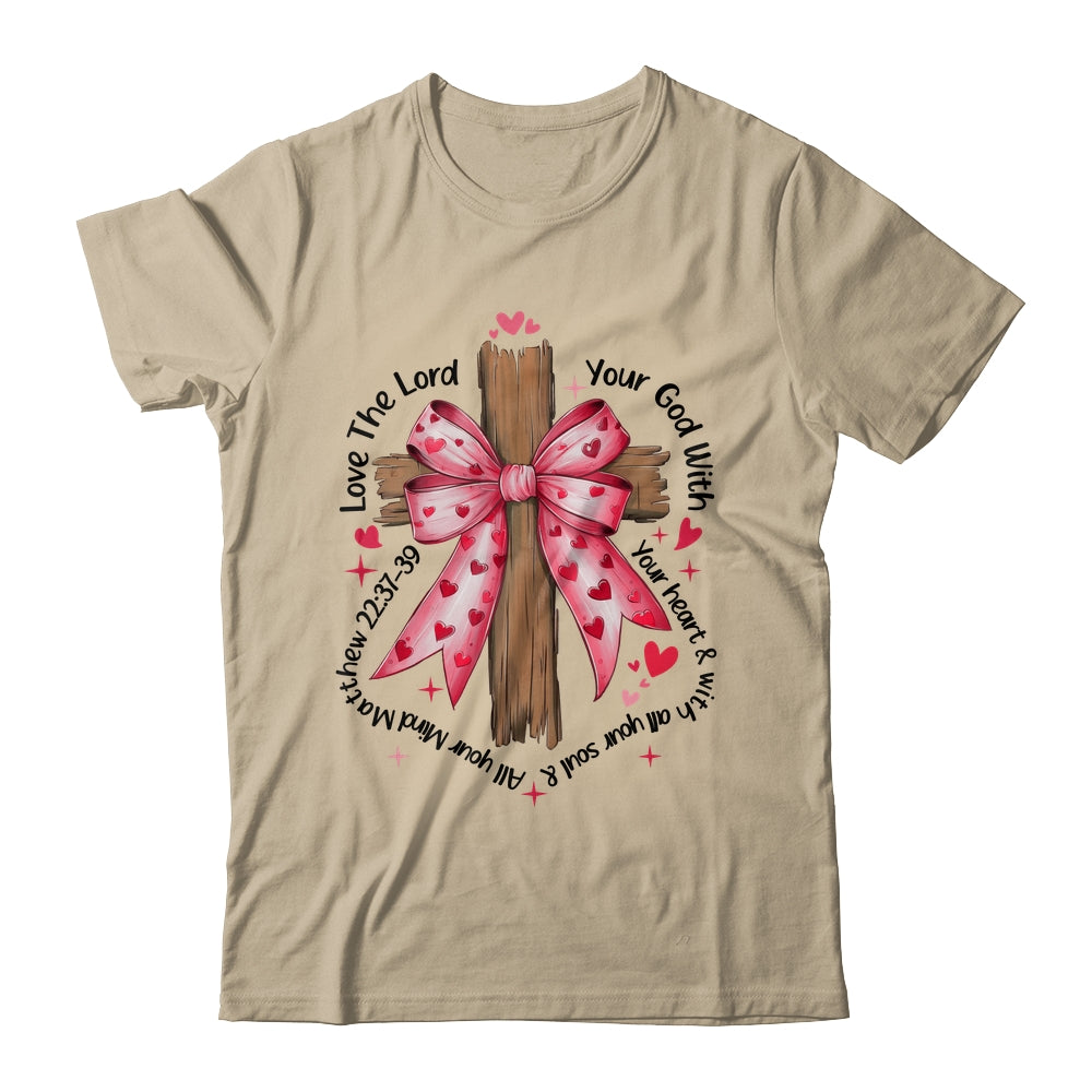 Coquette Valentine Jesus Valentine Bow Bible Verse Valentine Shirt & Sweatshirt | teecentury