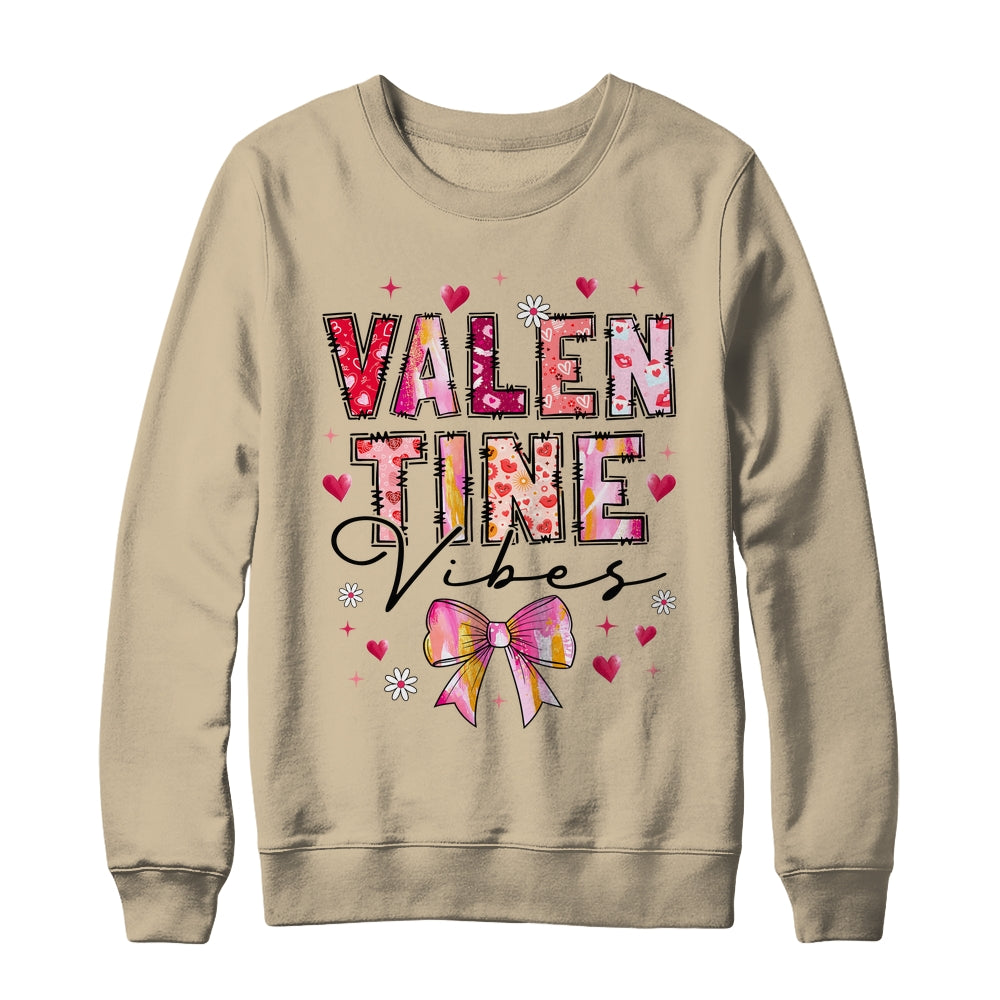 Coquette Valentine Vibes Cute Valentine Day Design Women Shirt & Sweatshirt | teecentury