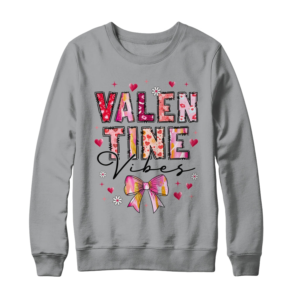 Coquette Valentine Vibes Cute Valentine Day Design Women Shirt & Sweatshirt | teecentury