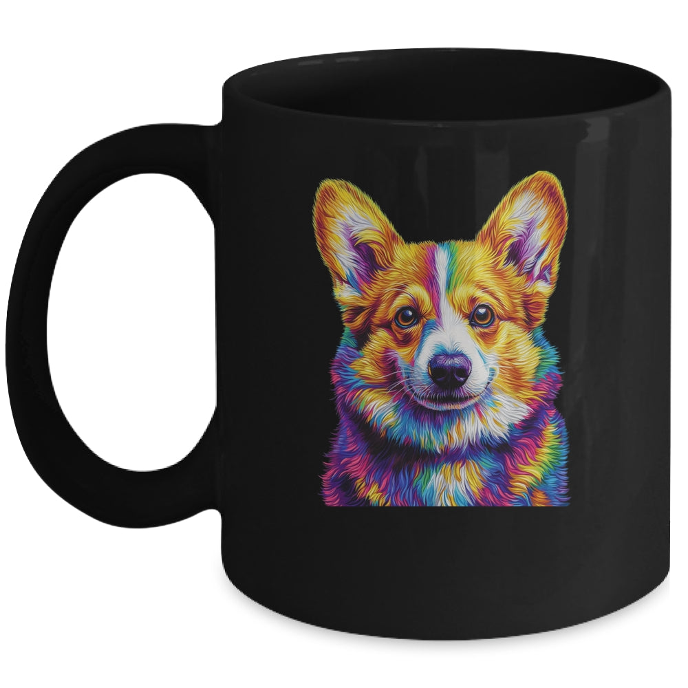 Corgi Dog Colorful Face Dog Lover Men Women Mug | teecentury