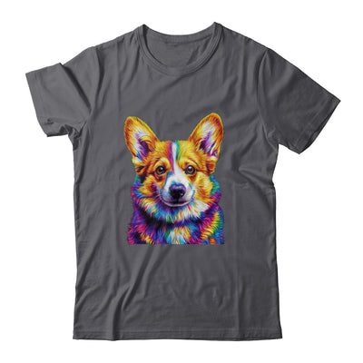 Corgi Dog Colorful Face Dog Lover Men Women Shirt & Tank Top | teecentury