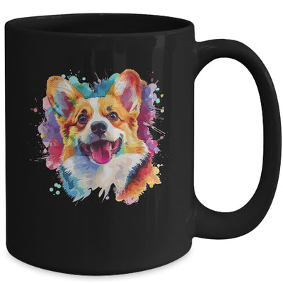 Corgi Mom Lover Puppy Dog Watercolor Tie Dye Painting Mug | teecentury