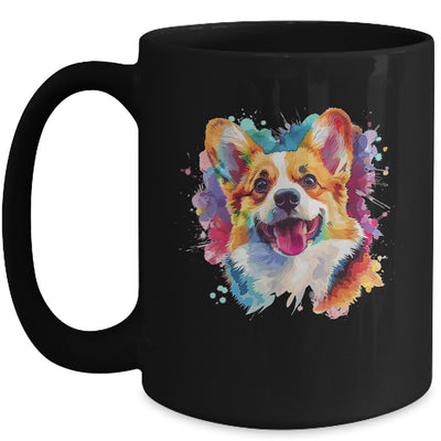 Corgi Mom Lover Puppy Dog Watercolor Tie Dye Painting Mug | teecentury