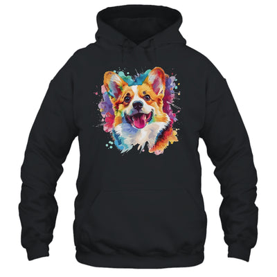 Corgi Mom Lover Puppy Dog Watercolor Tie Dye Painting Shirt & Tank Top | teecentury