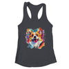Corgi Mom Lover Puppy Dog Watercolor Tie Dye Painting Shirt & Tank Top | teecentury