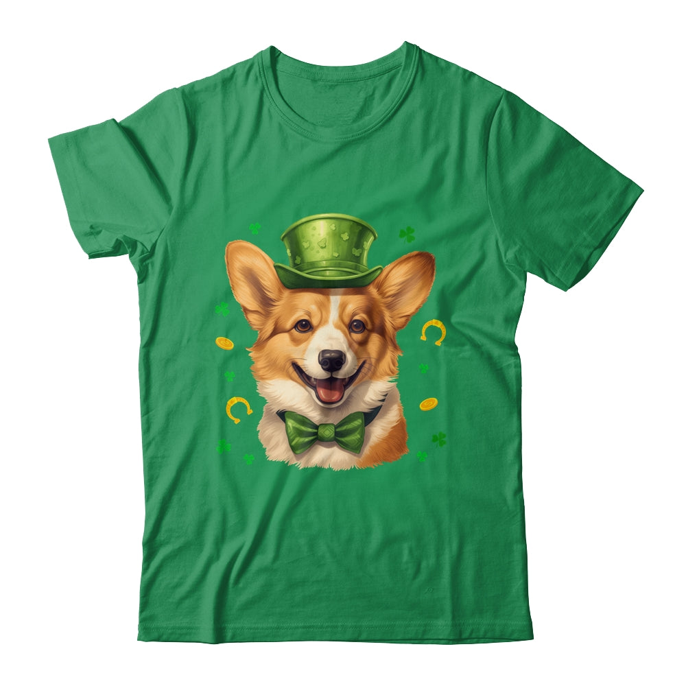 Corgi St Patricks Day Leprechaun Shamrock Irish Shirt & Hoodie | teecentury