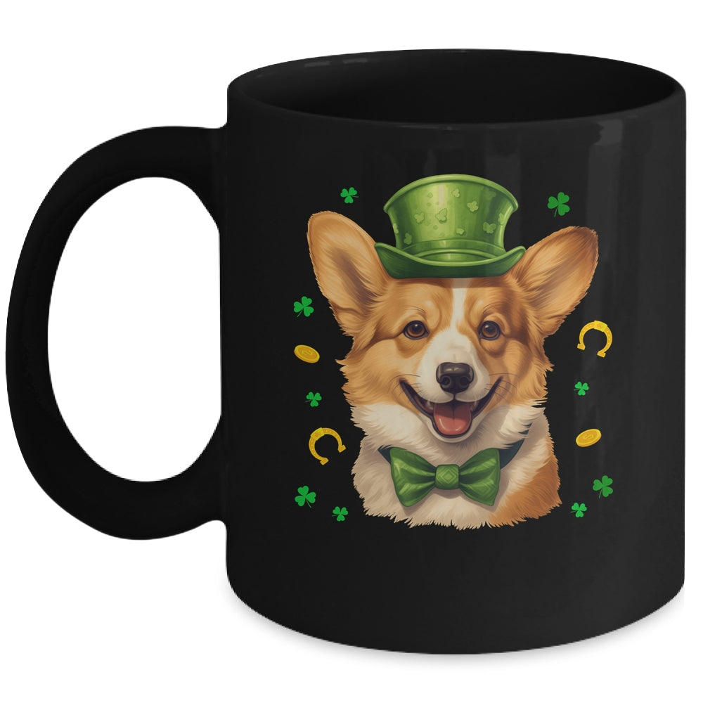 Corgi St Patricks Day Leprechaun Shamrock Irish Mug | teecentury