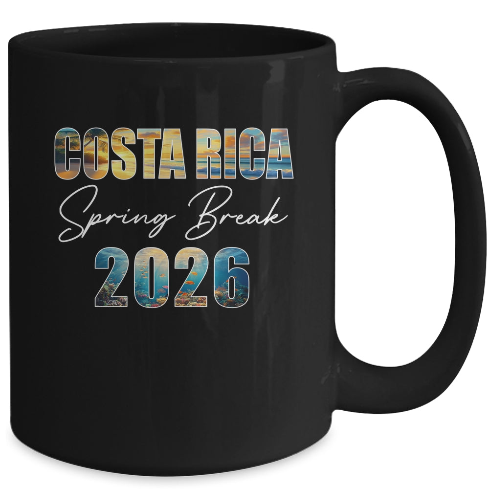 Costa Rica Spring Break 2026 Summer Vacation Beach Mug | teecentury