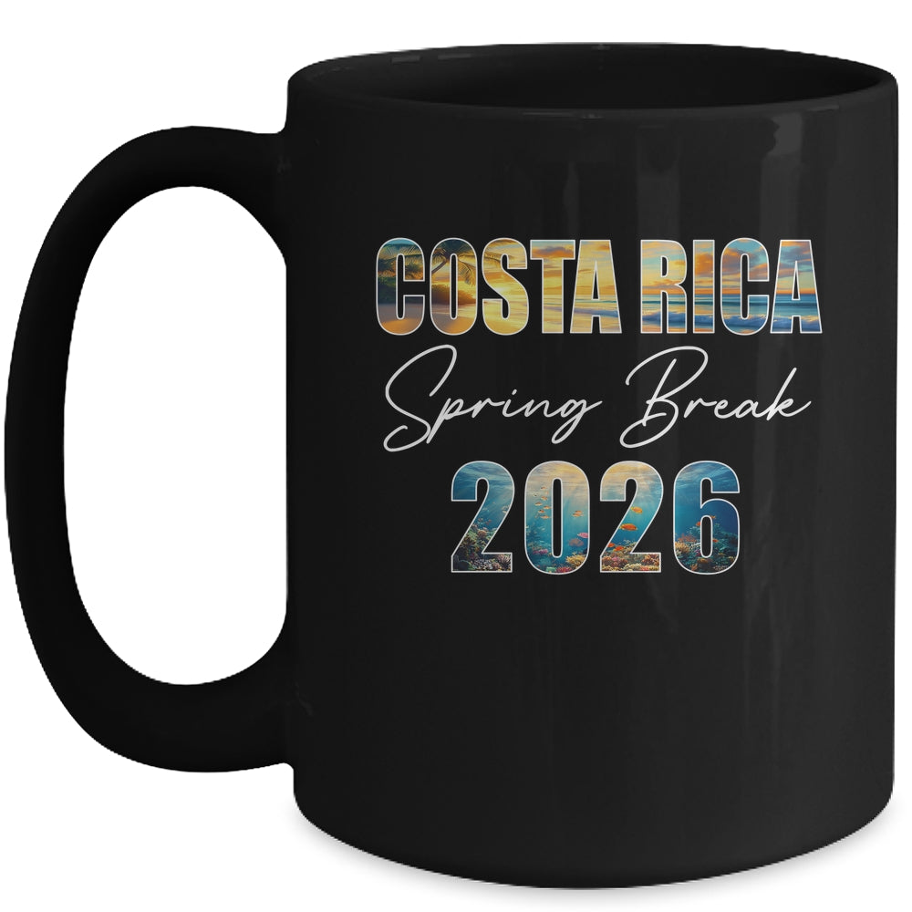 Costa Rica Spring Break 2026 Summer Vacation Beach Mug | teecentury