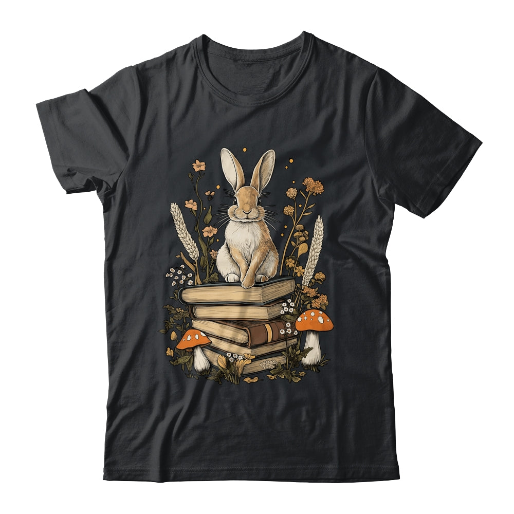 Cottagecore Aesthetic Rabbit Reading Book Lover Women Art Shirt & Tank Top | teecentury