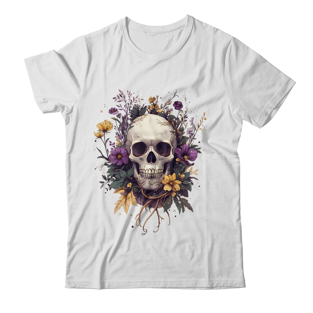 Cottagecore Aesthetic Skull Mushroom Collector Floral Goth Shirt & Tank Top | teecentury