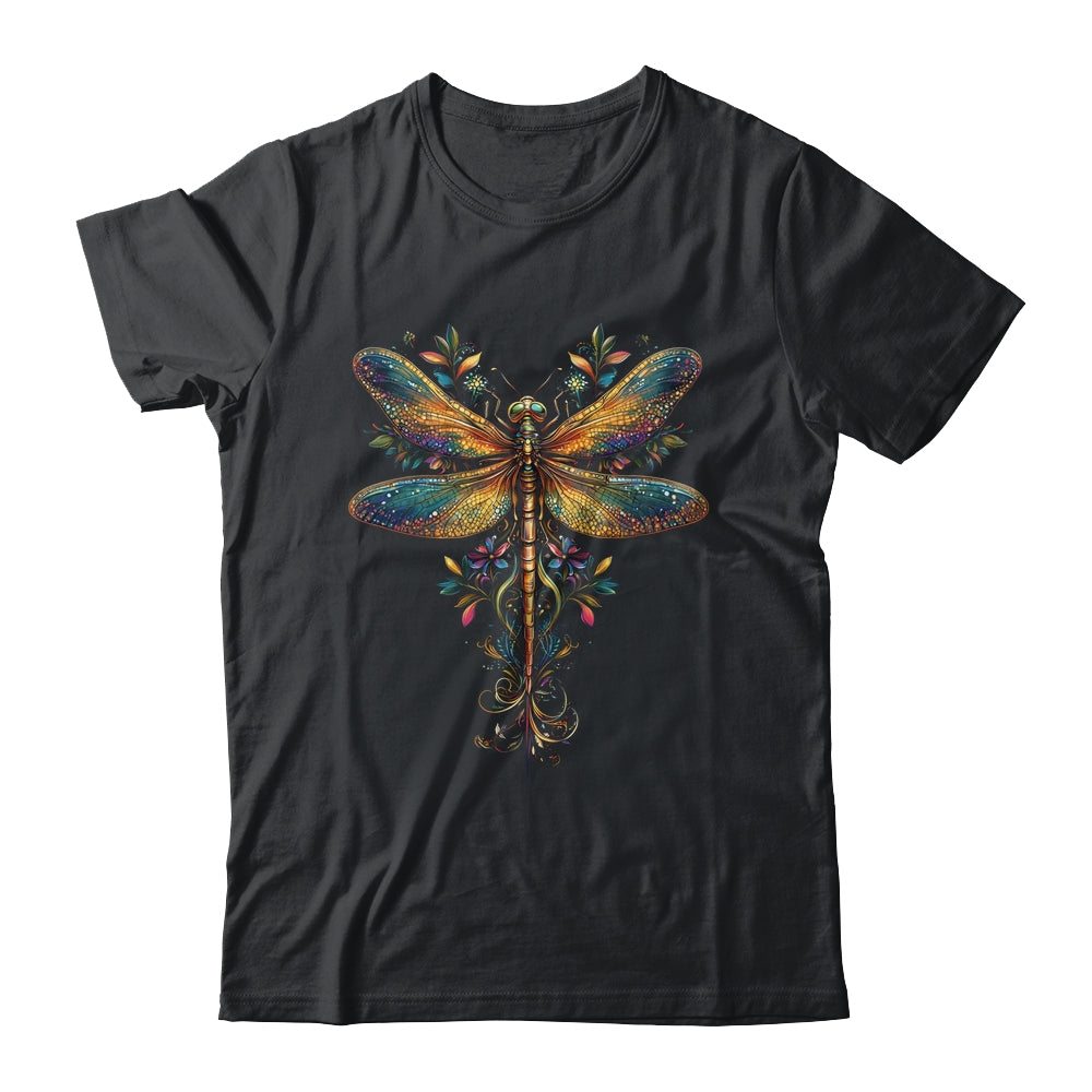Cottagecore Floral Aesthetic Graphic Dragonfly Women Girls Shirt & Tank Top | teecentury
