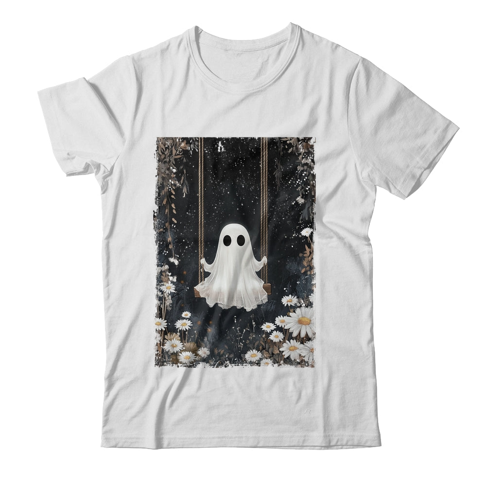 Cottagecore Ghost Swing Floral Aesthetic Halloween Spooky Shirt & Sweatshirt | teecentury