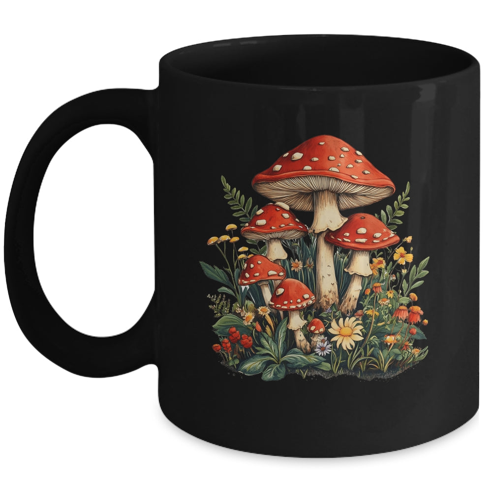 Cottagecore Mushroom Garden Lover Nature Plant Vintage Mug | teecentury