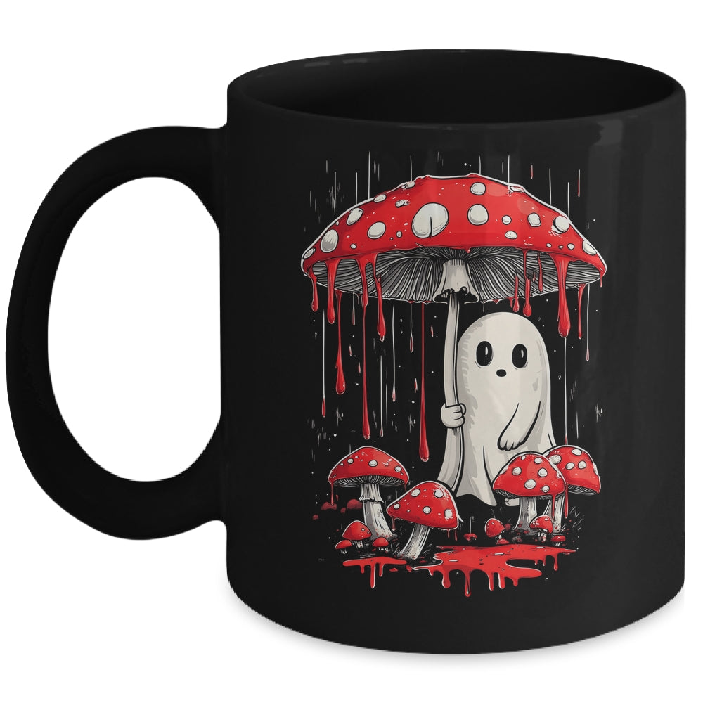 Cottagecore Mushroom Halloween Ghost Mushroom Spooky Season Mug | teecentury