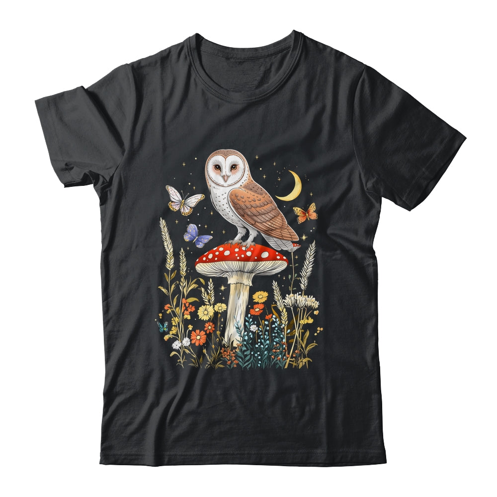 Cottagecore Owl Moon Vintage Stars Nature Cute Aesthetic Shirt & Tank Top | teecentury