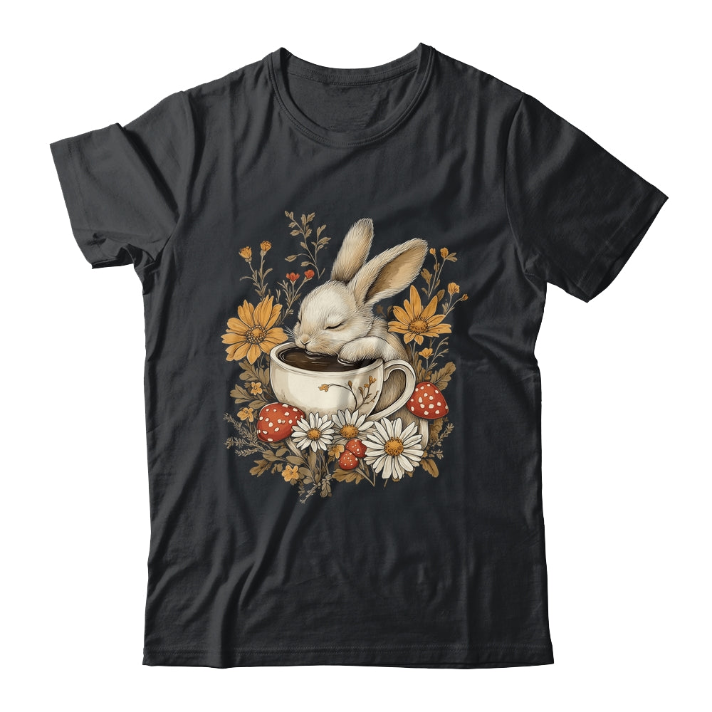 Cottagecore Rabbit Floral Bunny Tea Cup Women Girl Aesthetic Shirt & Tank Top | teecentury