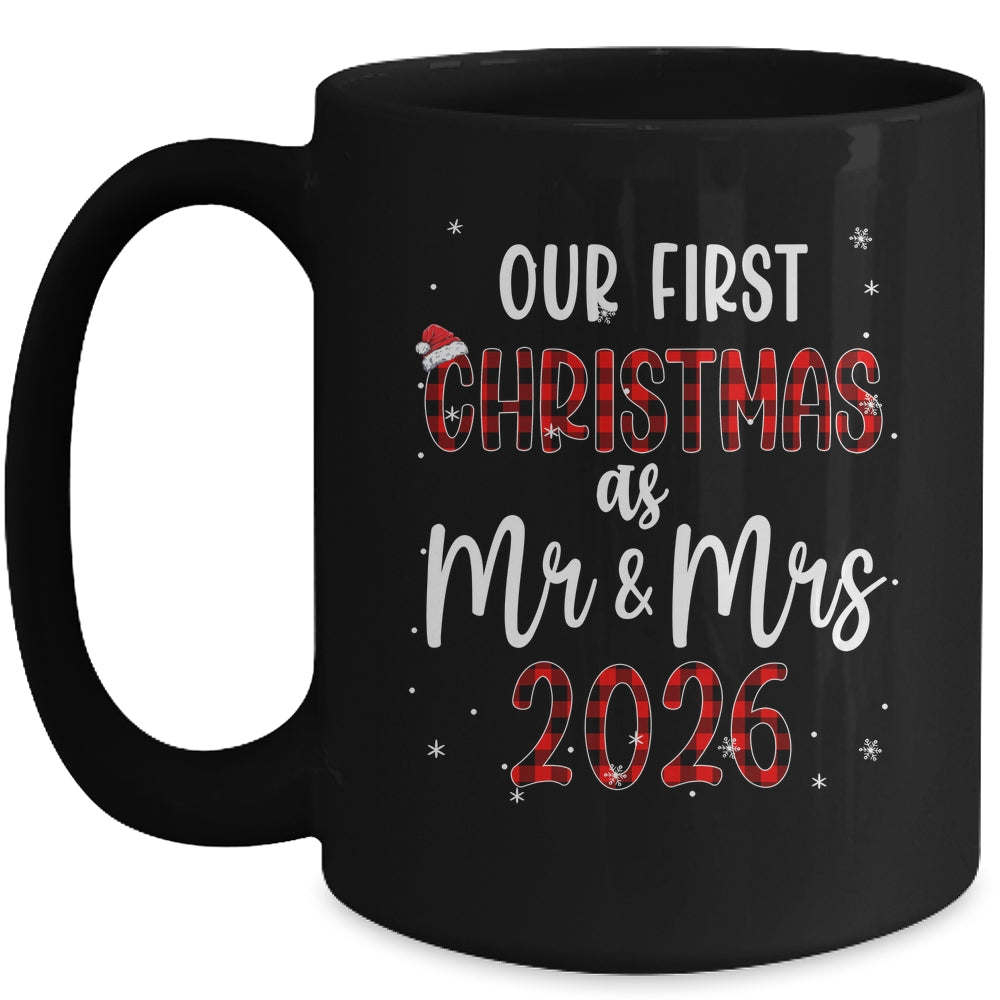 Couple Wife Husband Our First Christmas As Mr And Mrs 2026 Mug | teecentury