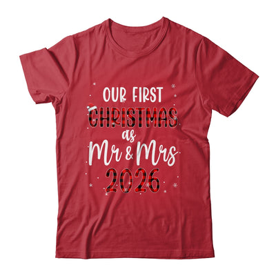 Couple Wife Husband Our First Christmas As Mr And Mrs 2026 Shirt & Sweatshirt | teecentury