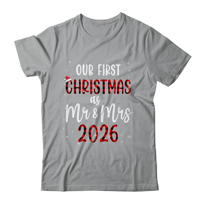 Couple Wife Husband Our First Christmas As Mr And Mrs 2026 Shirt & Sweatshirt | teecentury