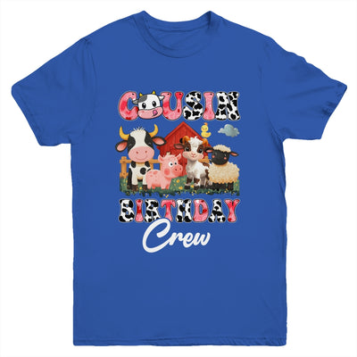 Cousin Birthday Crew Farm Cow Birthday Boy Girl Family Youth Shirt | teecentury