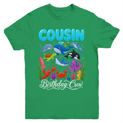 Cousin Birthday Crew Ocean Animals Birthday Under Sea Youth Shirt | teecentury