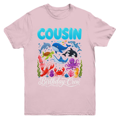 Cousin Birthday Crew Ocean Animals Birthday Under Sea Youth Shirt | teecentury