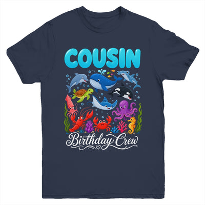 Cousin Birthday Crew Ocean Animals Birthday Under Sea Youth Shirt | teecentury