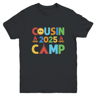Cousin Camp 2025 Camping Crew Summer Vacation Cousin Youth Shirt | teecentury