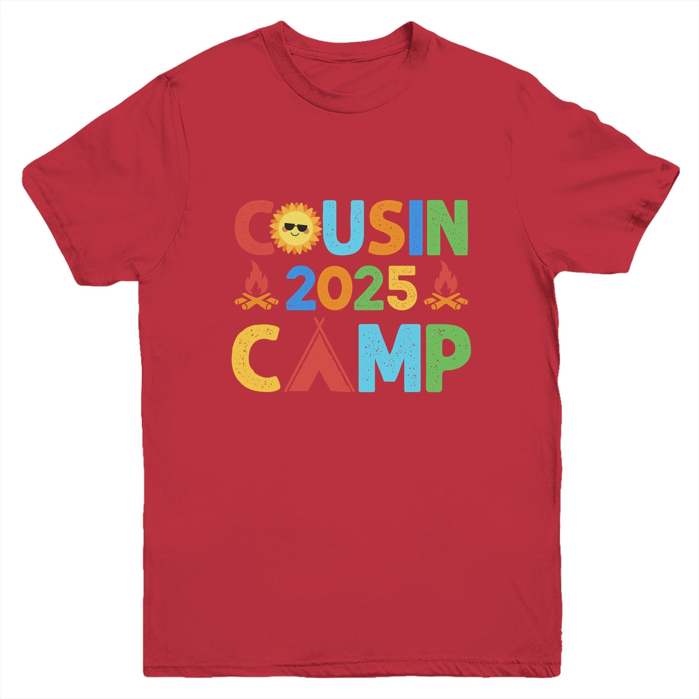Cousin Camp 2025 Camping Crew Summer Vacation Cousin Youth Shirt | teecentury