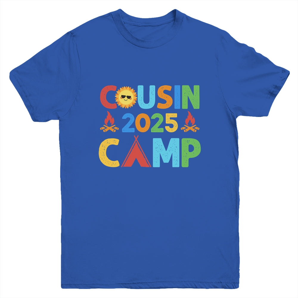 Cousin Camp 2025 Camping Crew Summer Vacation Cousin Youth Shirt | teecentury