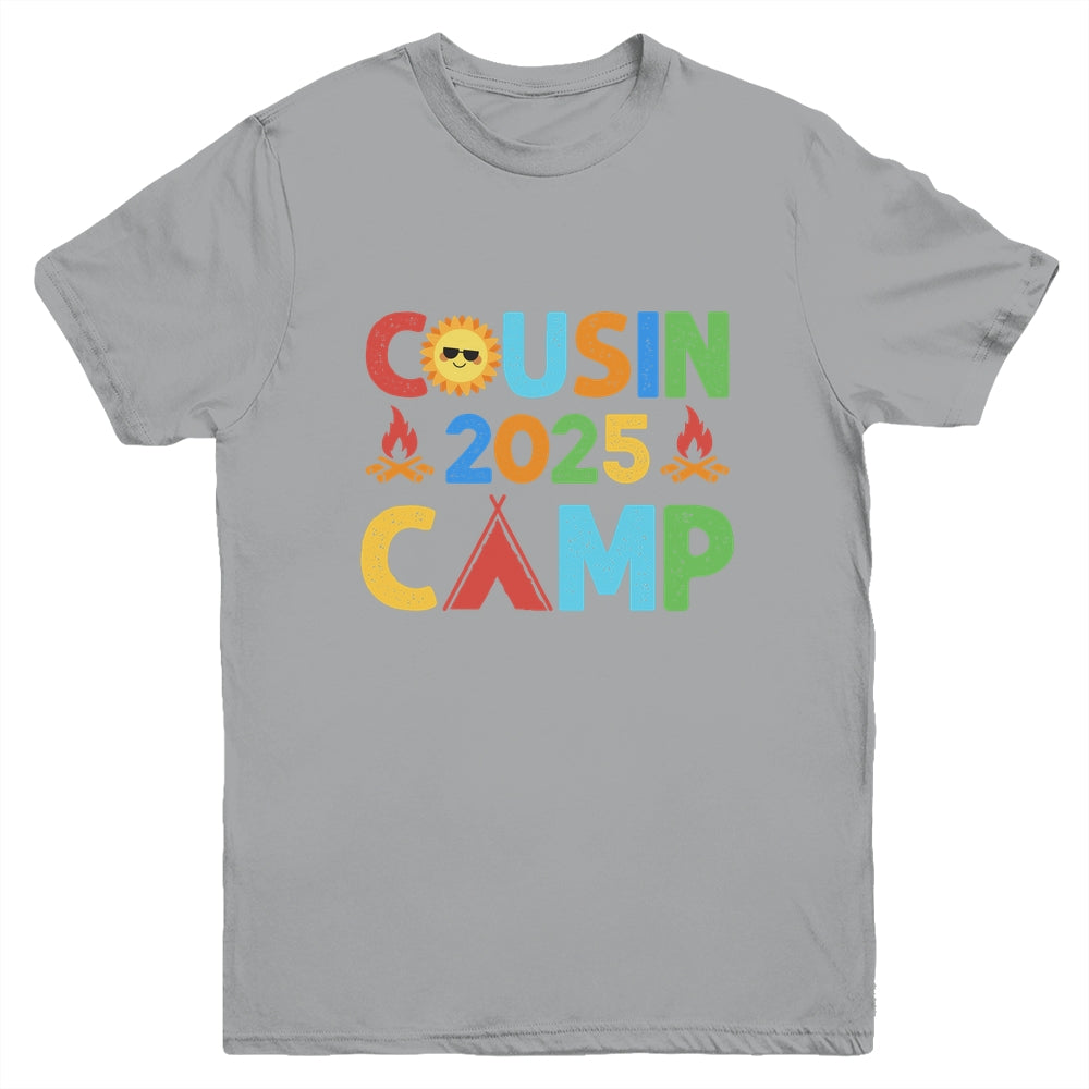 Cousin Camp 2025 Camping Crew Summer Vacation Cousin Youth Shirt | teecentury
