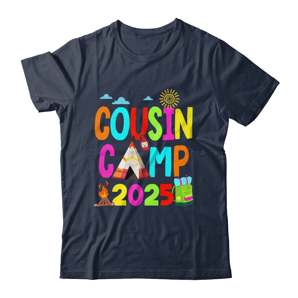 Cousin Camp 2025 Family Camping Summer Vacation Cousin Crew Shirt & Tank Top | teecentury