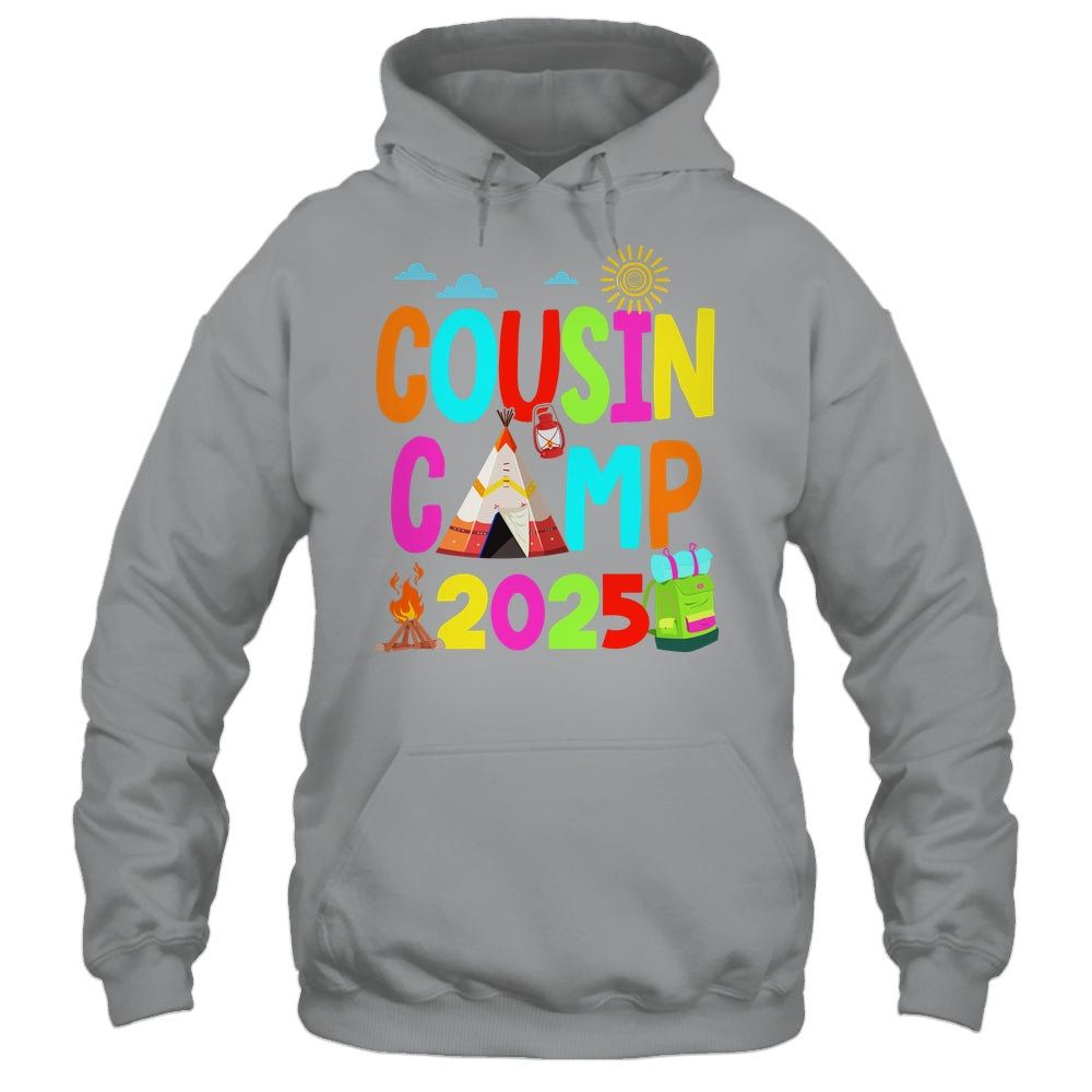 Cousin Camp 2025 Family Camping Summer Vacation Cousin Crew Shirt & Tank Top | teecentury