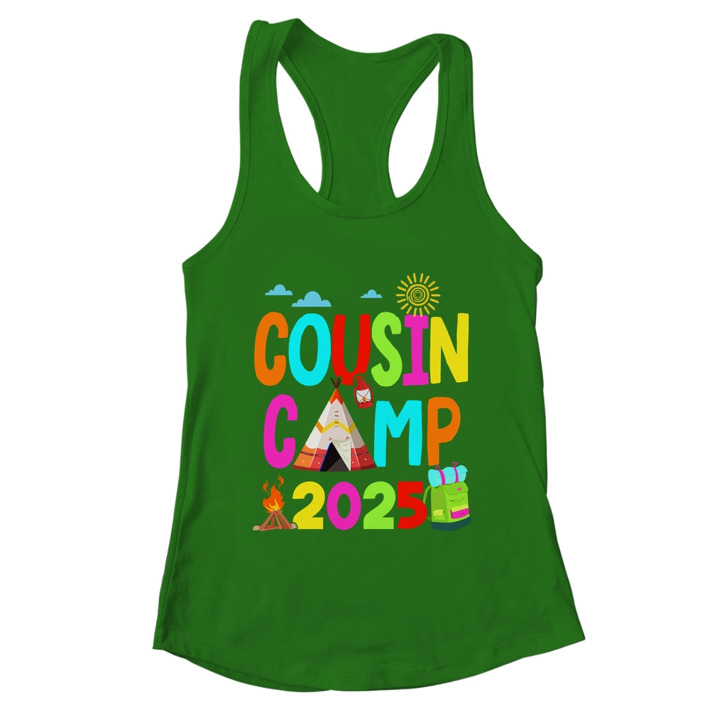 Cousin Camp 2025 Family Camping Summer Vacation Cousin Crew Shirt & Tank Top | teecentury