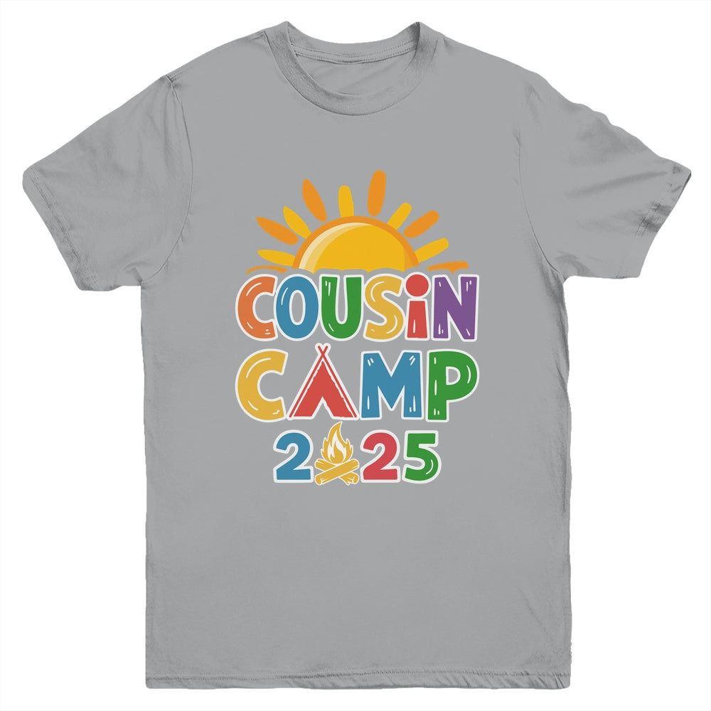Cousin Camp 2025 Family Vacation Summer Camping Crew Youth Shirt | teecentury