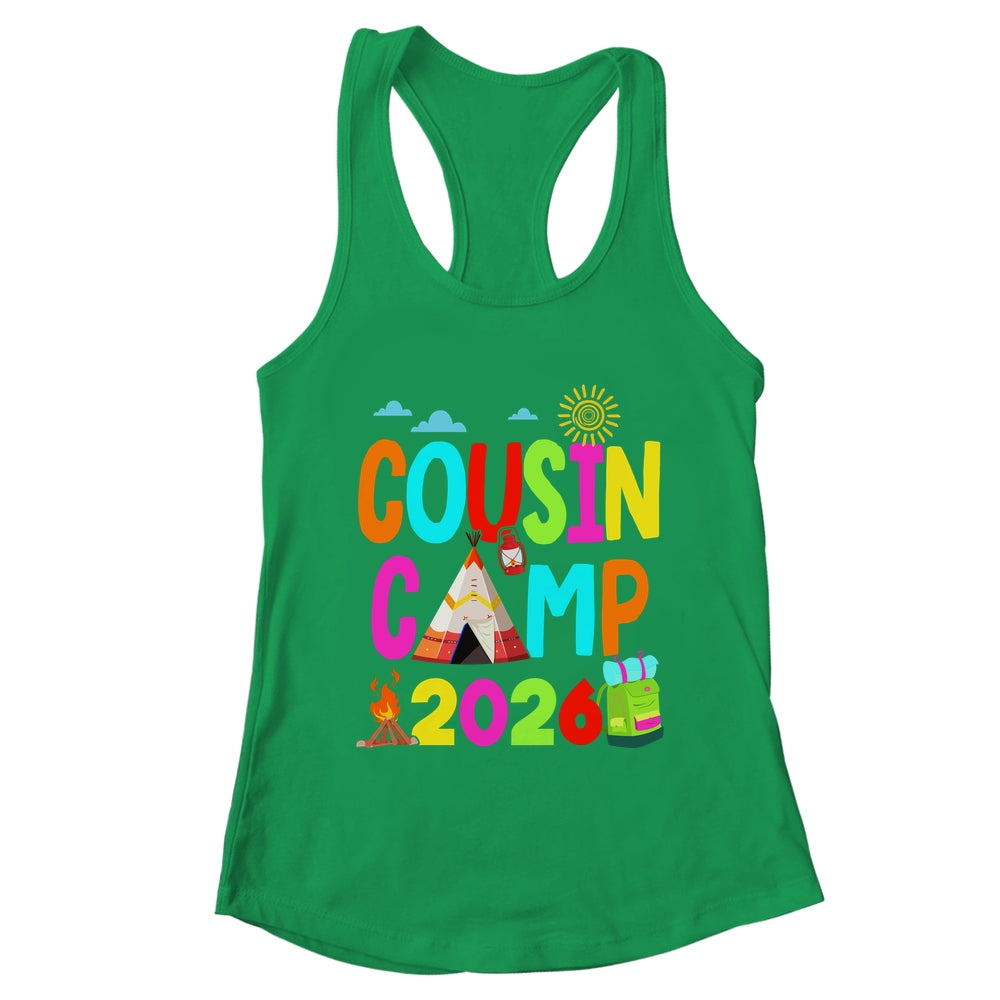 Cousin Camp 2026 Family Camping Summer Vacation Cousin Crew Shirt & Tank Top | teecentury