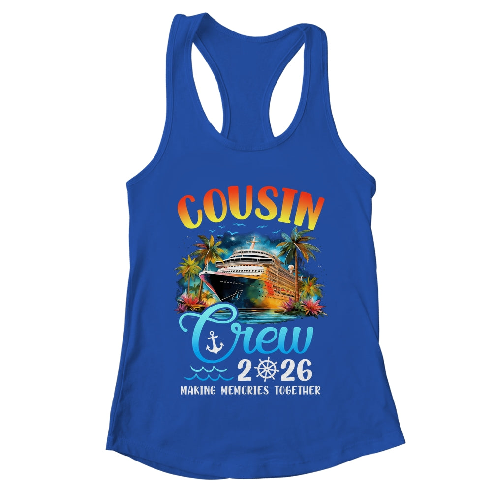 Cousin Crew 2026 Cousin Cruise Group Matching Vacation Party Shirt & Tank Top | teecentury