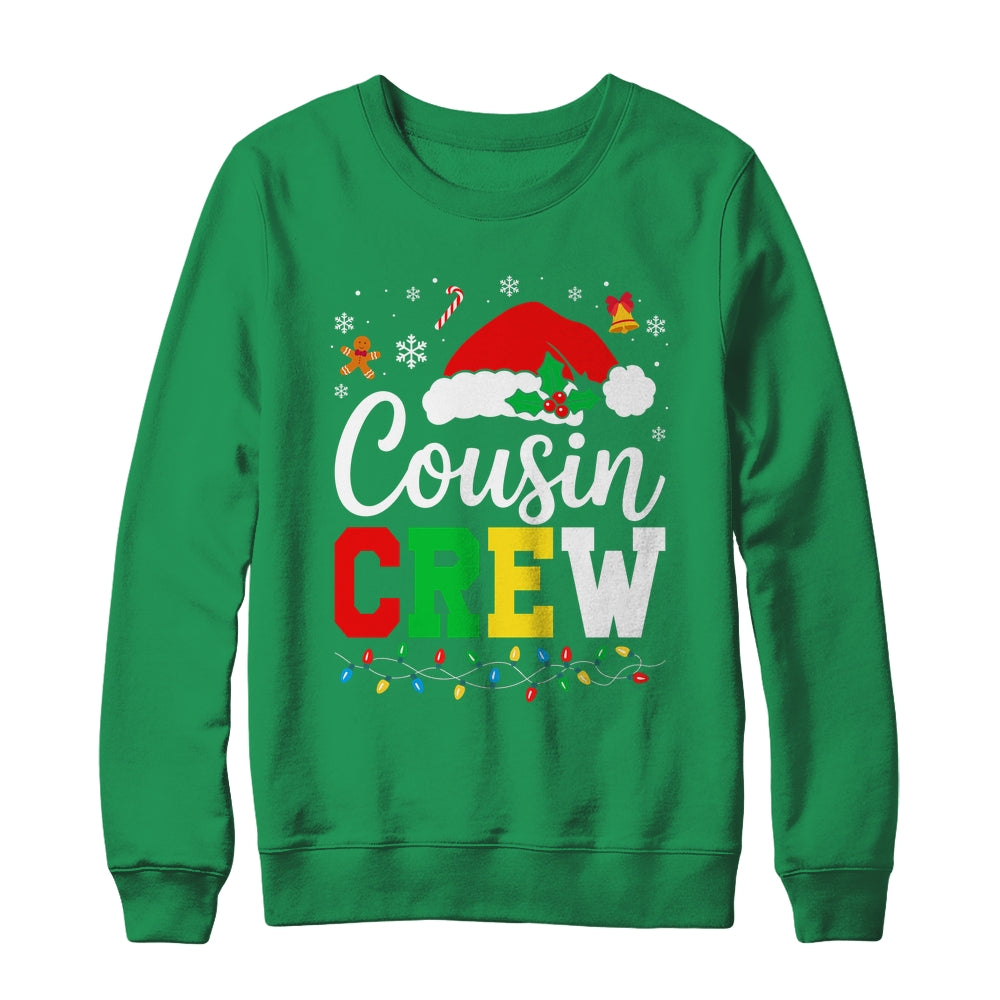 Cousin Crew Christmas Xmas Lights Family Matching Men Women Shirt & Sweatshirt | teecentury