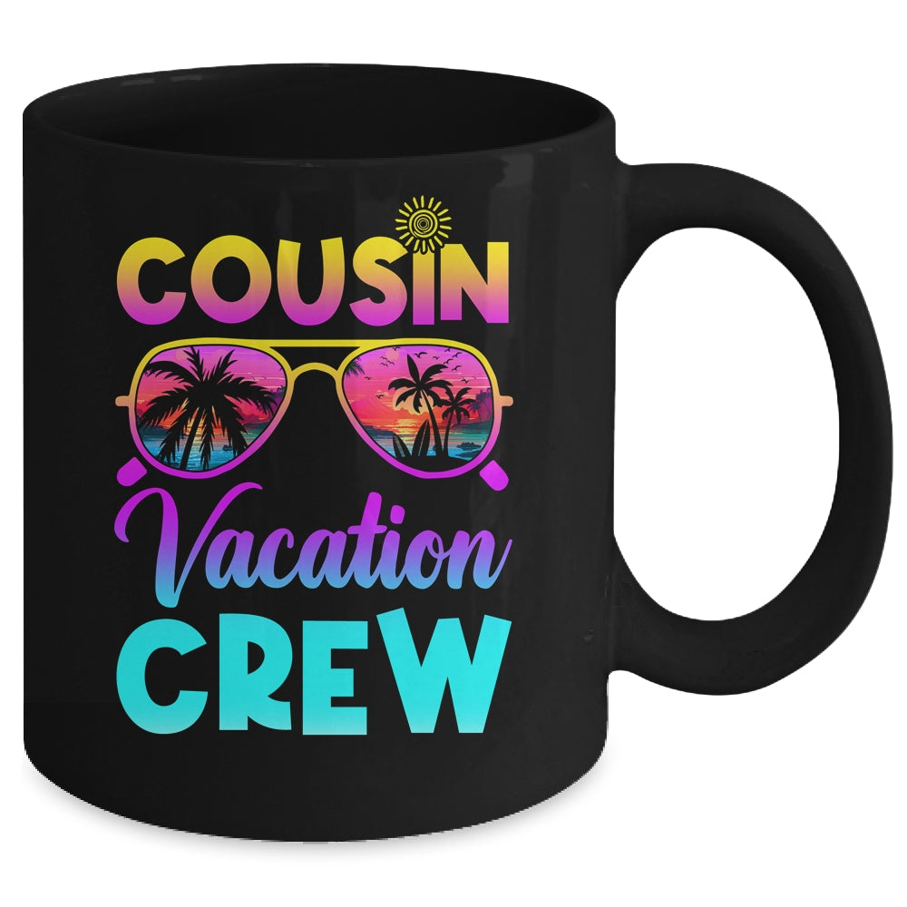Cousin Crew Family Vacation Summer Beach Cruise Sunglasses Mug | teecentury