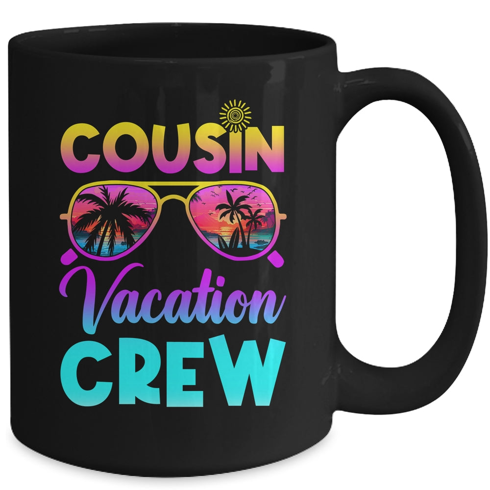 Cousin Crew Family Vacation Summer Beach Cruise Sunglasses Mug | teecentury