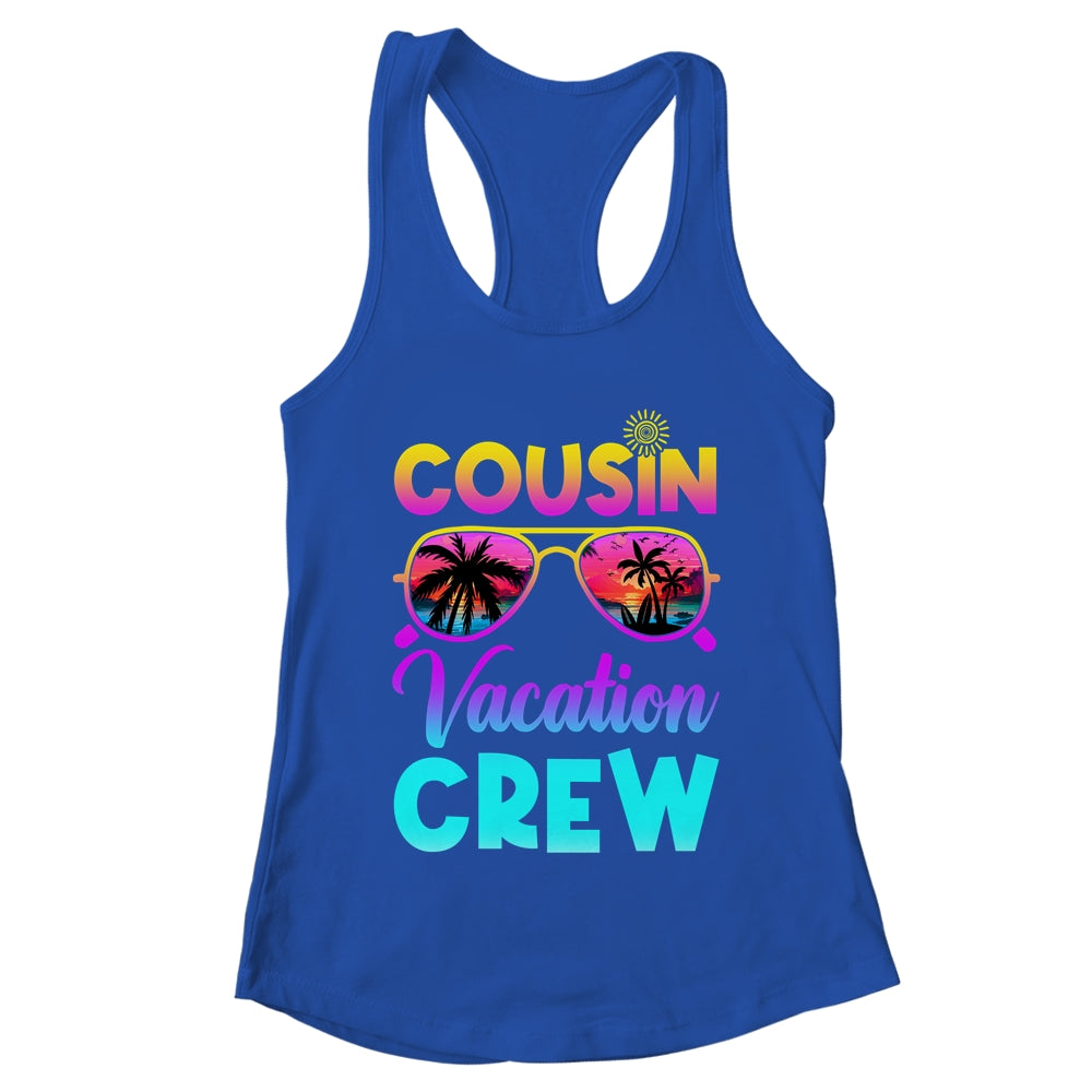 Cousin Crew Family Vacation Summer Beach Cruise Sunglasses Shirt & Tank Top | teecentury