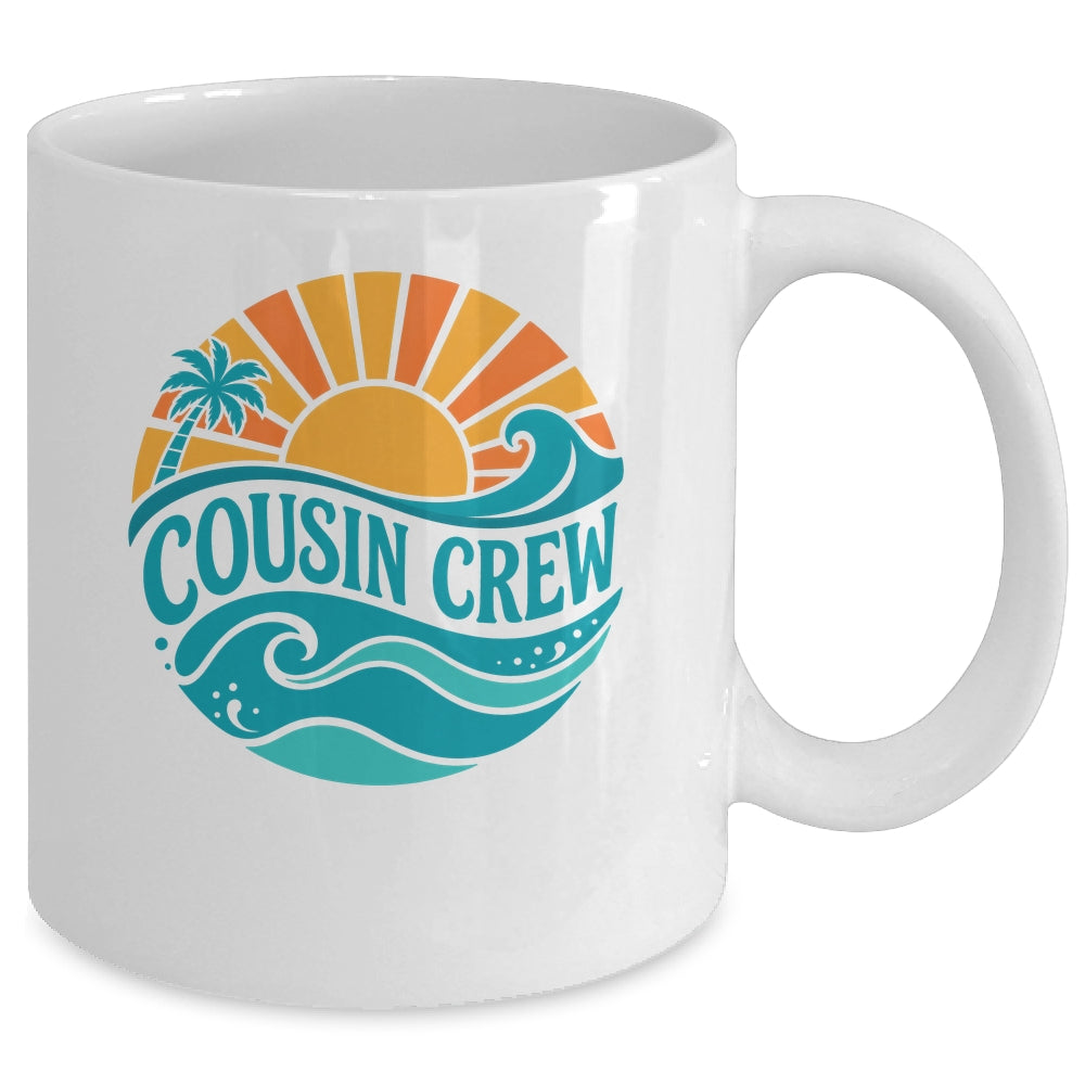 Cousin Crew Vintage Sunset Ocean Wave Cruising Summer Trip Mug | teecentury
