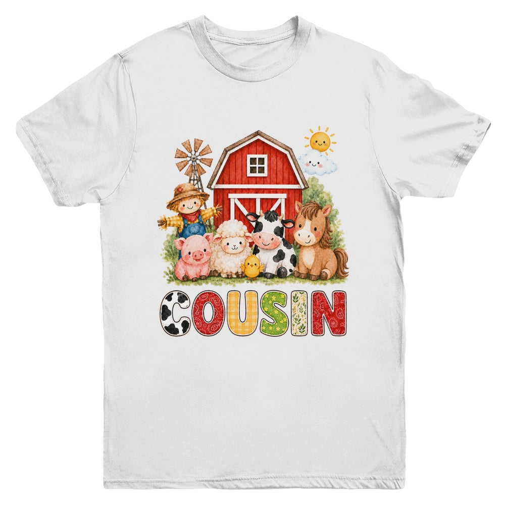 Cousin Farm Cow 1St Birthday Girl Boy Matching Family Youth Shirt | teecentury