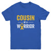 Cousin Of A Warrior Childhood Cancer Awareness Family Ribbon Youth Shirt | teecentury