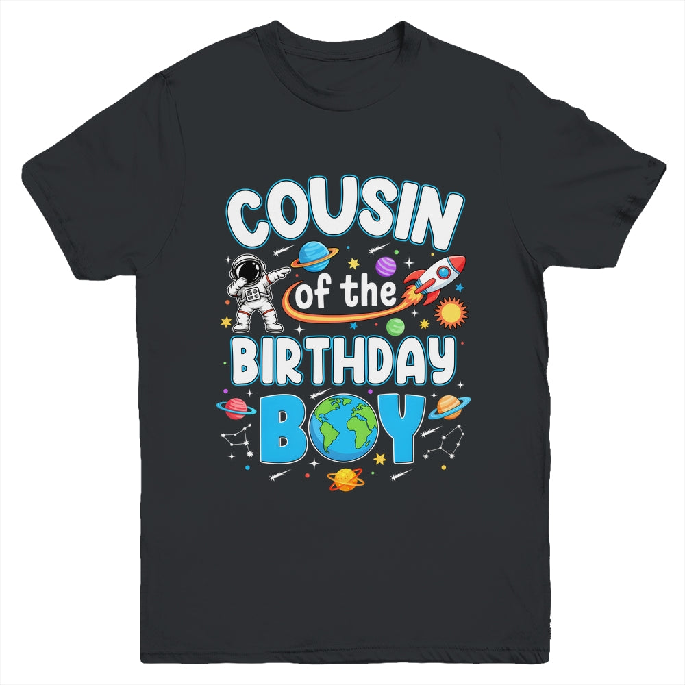 Cousin Of The Birthday Boy Astronaut Family Space Planets Youth Shirt | teecentury