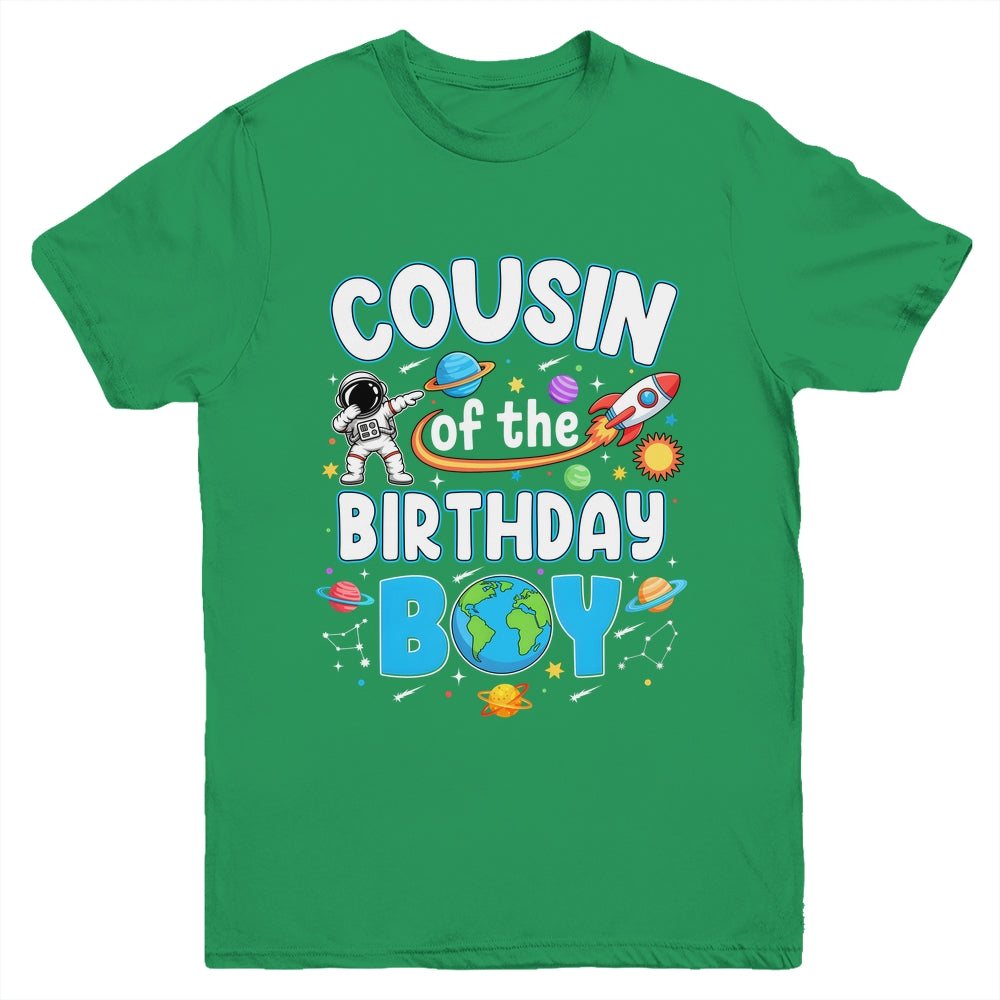 Cousin Of The Birthday Boy Astronaut Family Space Planets Youth Shirt | teecentury