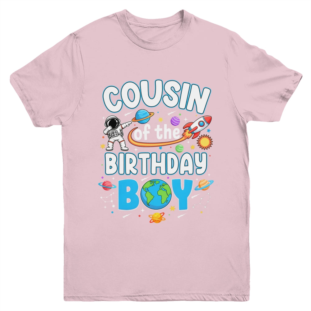 Cousin Of The Birthday Boy Astronaut Family Space Planets Youth Shirt | teecentury